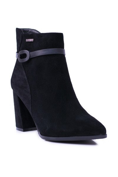 Big Star Black Suede Stiletto Booties BB274383