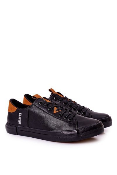 Baskets en cuir pour hommes Big Star GG174026 Noir