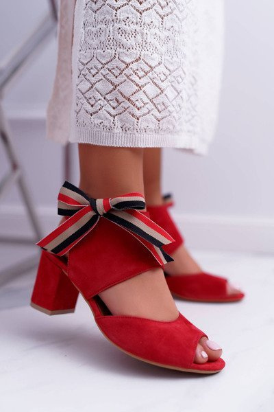 Stiletto Leder Damen Sandalen Maciejka Rot 04038-08