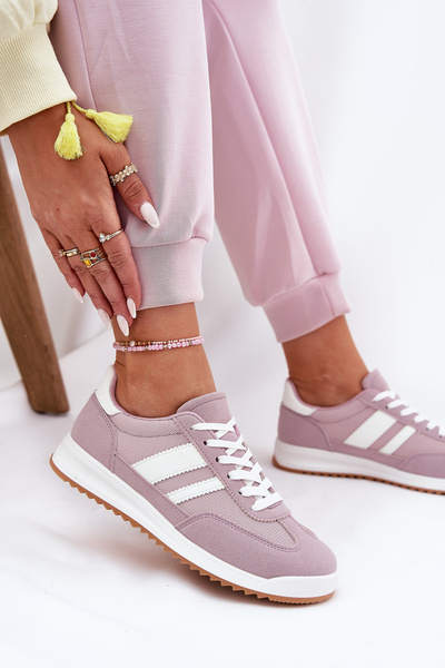 Damen Sneaker Aus Öko Wildleder Lila Marinils
