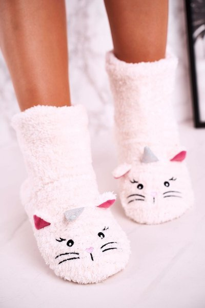 Papuci de casă izolate pentru femei Ecru nyan Cat
