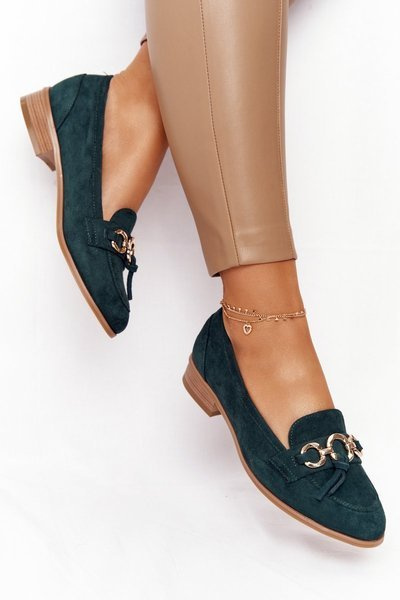 Mocassins élégants pour femmes Vinceza 10585 daim vert