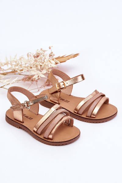 Kindersandalen mit Riemen Roségold Isla