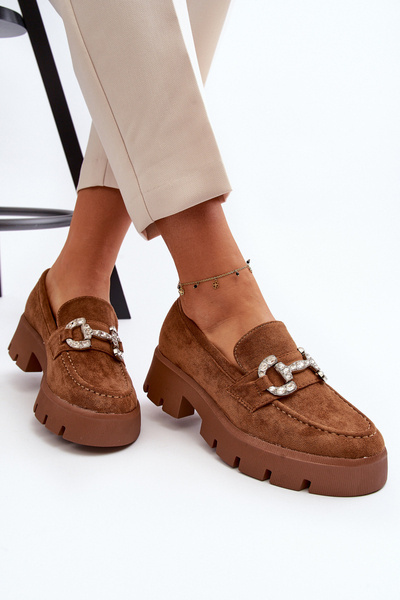 Mocasini femei cu curea Camel Ellise
