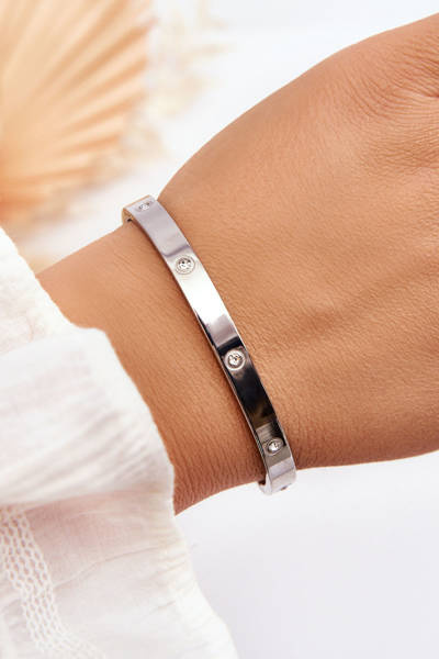 Stahlarmband mit Zirkonia Silber Lauren