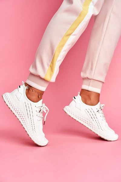 Pantofi pentru femei sportive ușoare albe ușoare