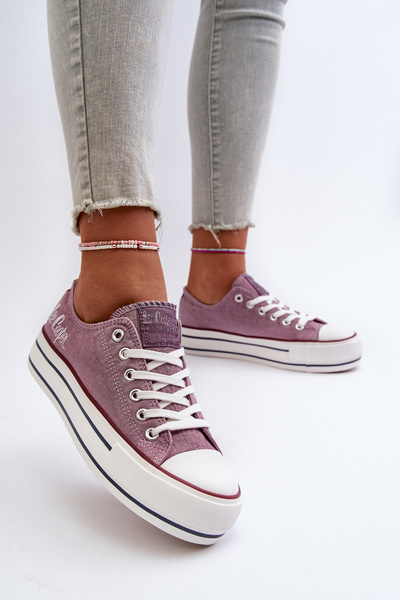 Sneakers de damă cu talpă groasă Lee Cooper LCW-24-31-2219 mov