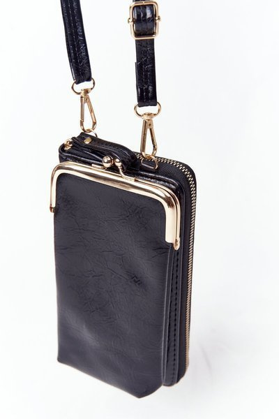 Women's Wallet 2in1 Purse With Hook Selena Black