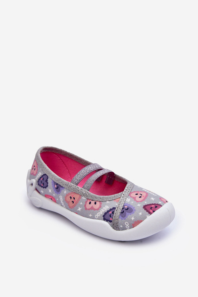 Chaussons Coeur Befado 116X319 Gris-Rose