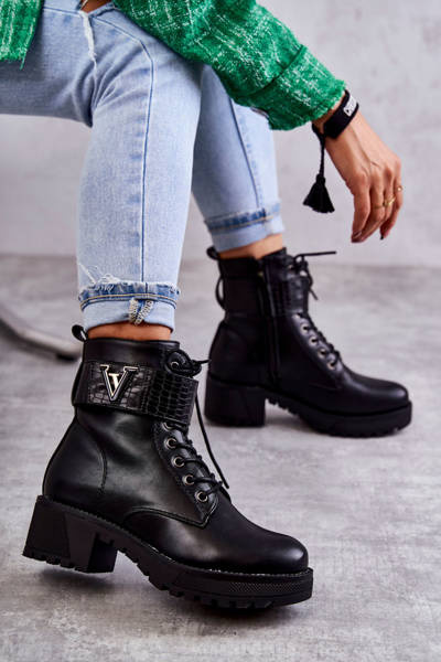 Bottes En Cuir Chauffantes Avec Fermeture Éclair Noir Ramsey