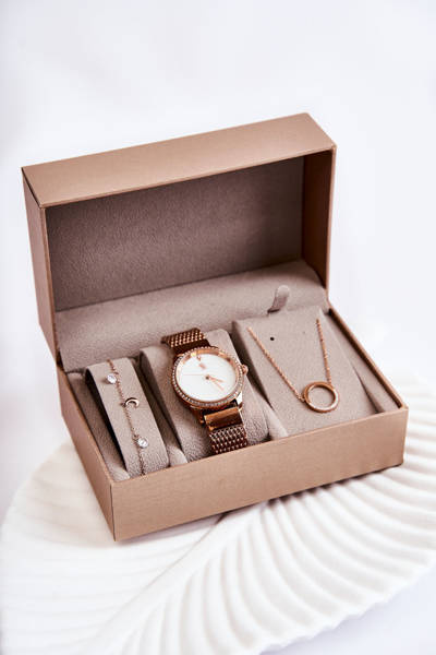 GG Luxe Uhr- und Schmuckset in Roségold
