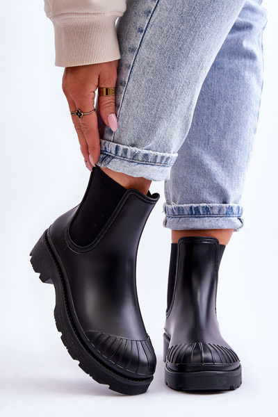 Gummistiefel zum Hineinschlüpfen Jodhpur-Stiefel Schwarz Carme