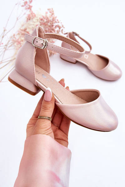Sandales à Talons Bas Enfant Rose Nelly