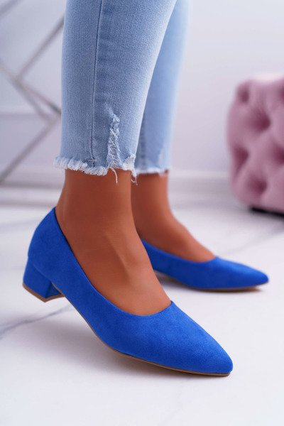 Classic Suede pumpák Blue Rheya