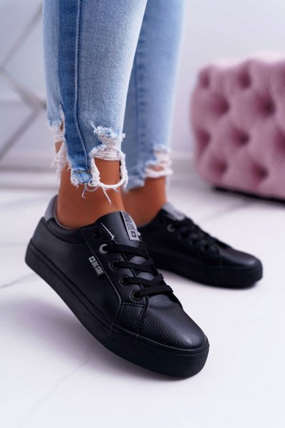 Pantoufles en cuir pour femmes Big Star EE274314 noir