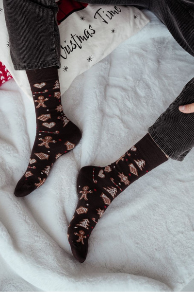 Chaussettes de Noël Chocolat pour Hommes