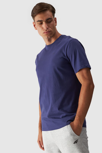 Tricou Bărbați Simplu Cu Logo Negru 4F 4FWMM00TTSHM1843-31S
