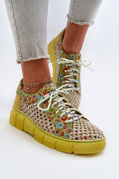 Mocasini de piele pentru femei Maciejka 05850-09 Lime