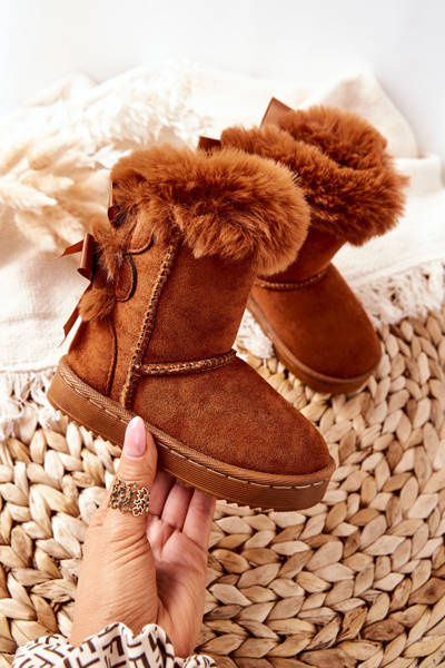 Kinder-Fleece-Schnürstiefel mit Füßlingen D.Khaki Funky