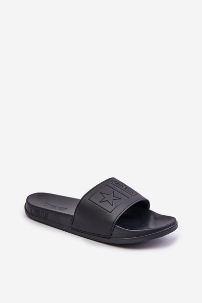 Leichte Herren-Slipper Mit Logo Big Star OO174030 Schwarz