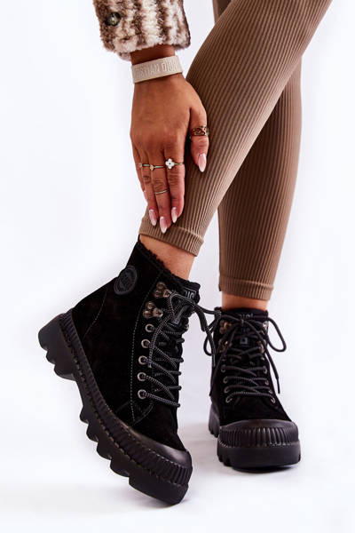 Bottes chaudes en daim Big Star KK274522 noir