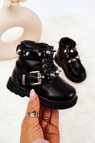 Bottes Enfants Chaudes Avec Fourrure Noir Flossie