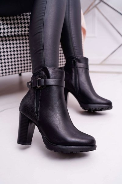 Cizme de stiletto pentru femei încălzite negru Devin