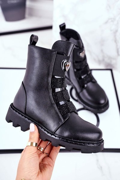 Vaikiški batai šilti juodi balionai