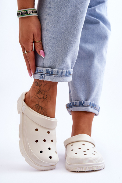 Crocs en caoutchouc pour femmes Rabios blancs