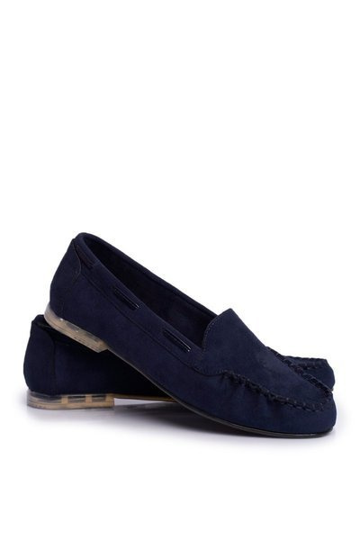 Sergio Leone Mocasinele din piele de căprioară pentru femei Blue MK722