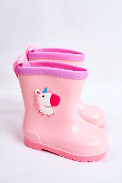 Bottes Galoches en Caoutchouc Enfant Licorne Rose