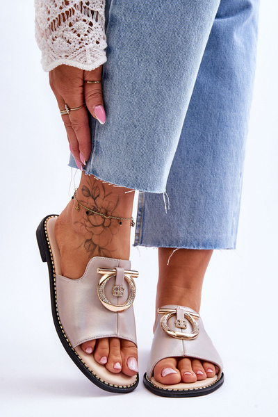 Bőr papucs kényelmi cipő S.Barski KV-2775-32 Nude