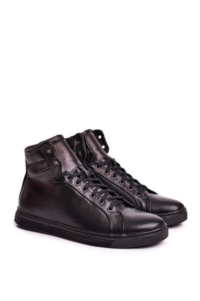 Pantofi pentru piele pentru bărbați Kent Black Chris