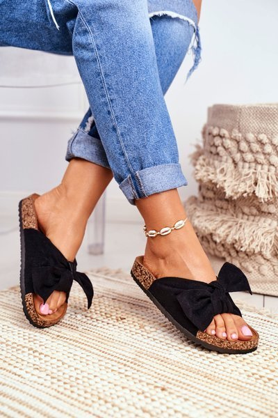 Căptușeala de plută flip -flops neagră Wendy