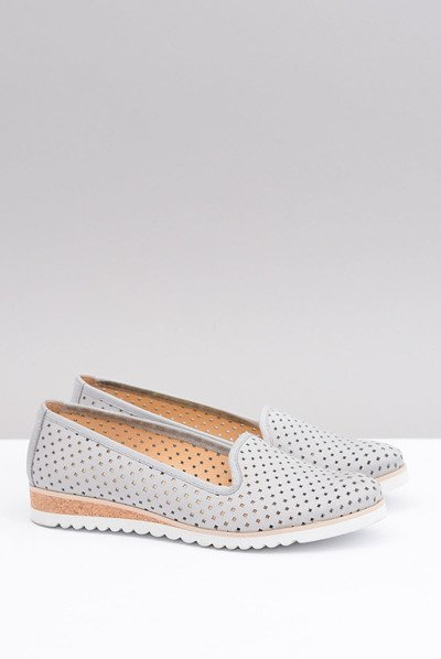 Ballerine Cuir Gris Polonais Lords Gabi