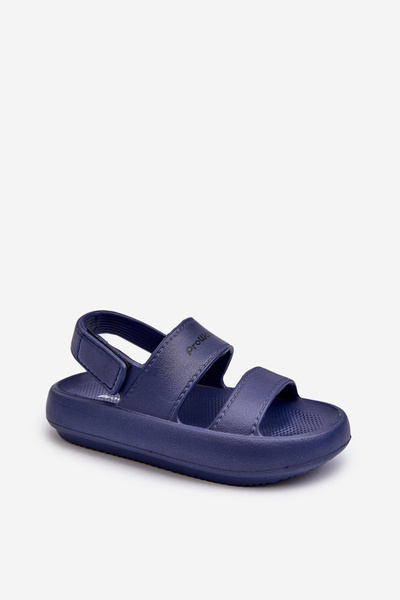 Lengvi putplasčio sandalai su Velcro ProWater PRO-24-05-01K Navy