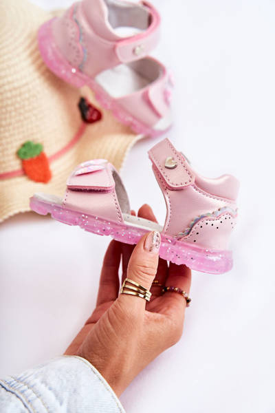 Sandales Pour Enfants Confortables Avec Décoration Rose Cayo