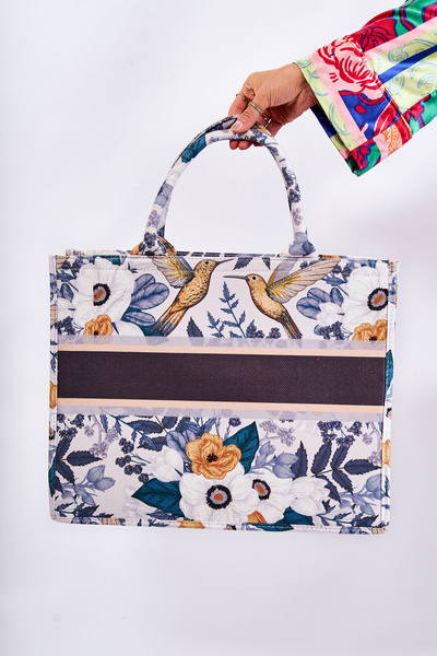 Nagy klasszikus pénztárca Fehér és zöld Micola mintás