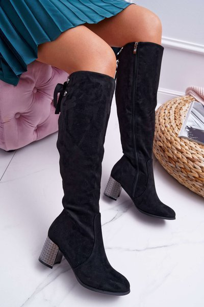Women's Stiletto Boots Suede Heated Yonas