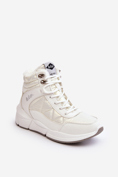 Moteriški dygsniuoti platforminiai batai Lee Cooper LCJ-23-44-1983L balti