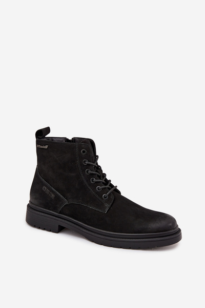 Botine Din Piele Izolate Pentru Bărbați Cu Fermuar Big Star OO174148 Negre