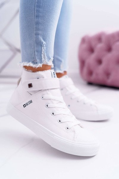 Baskets isolées en cuir BIG STAR V274541FW Blanc
