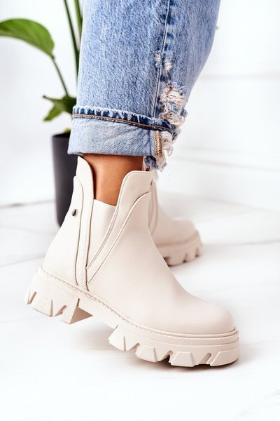 Bottines Chelsea Isolées Beige Hashtag