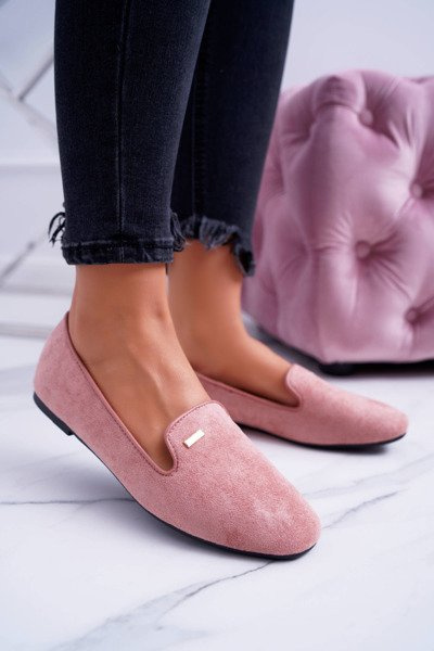 Damen Ballerina Ballerina Wildleder Puderrosa Neala