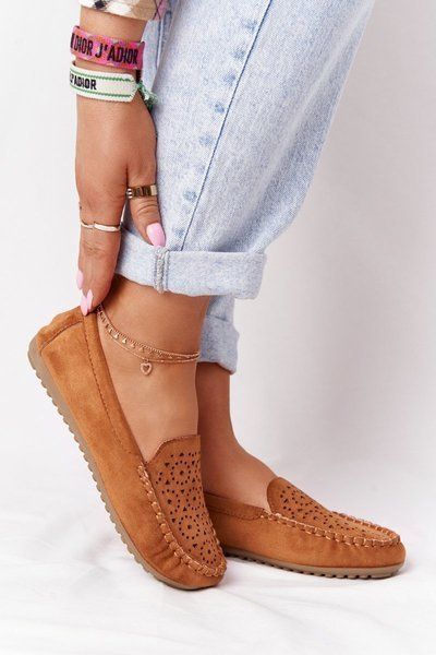 Mocassins Femme En Daim Camel Molly
