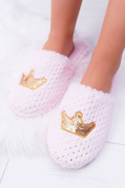 Papuci pentru femei Soxo Crown Golden Pink