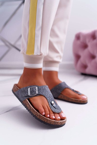 Flip Flip Flops pentru femei închise gri -flopsan Baisan
