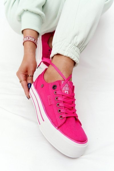 Damen BIG STAR Plattform Tennisschuhe HH274054 Fuchsia