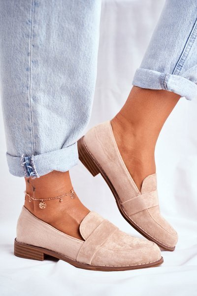 Demi-chaussures en daim pour femmes beiges Cintra