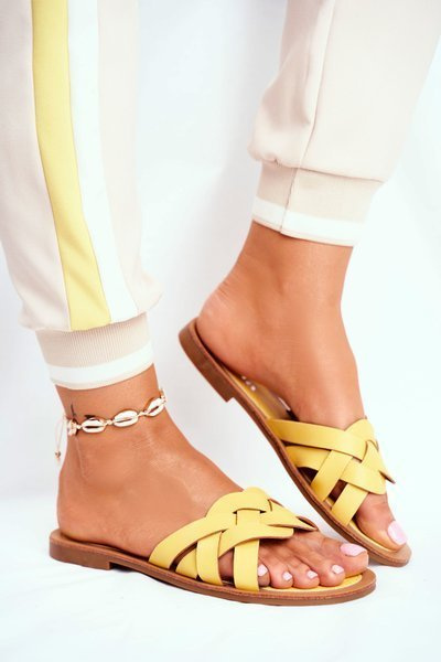 Claquettes Femme Classique Jaune Mariah